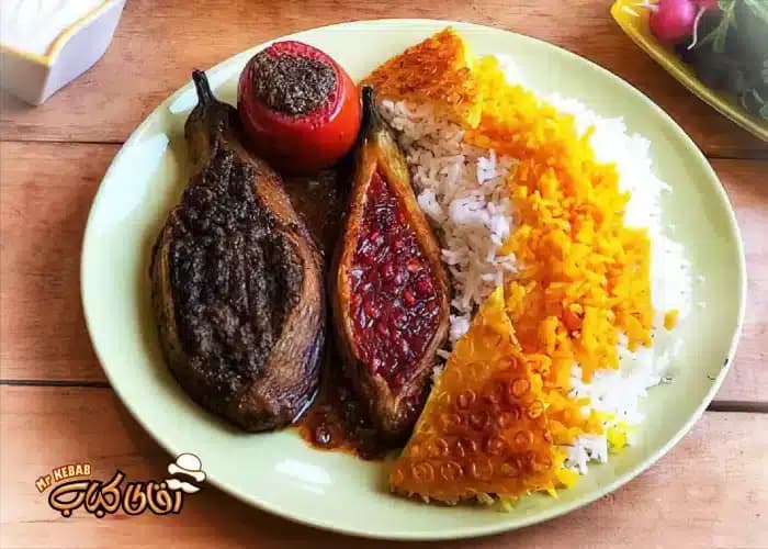 دستور تهیه بادمجان کباب گیلانی