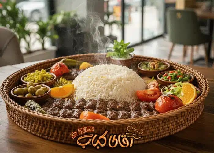 سینی کباب ترش و غذاهای محلی گیلان در بهترین رستوران محلی آقای کباب