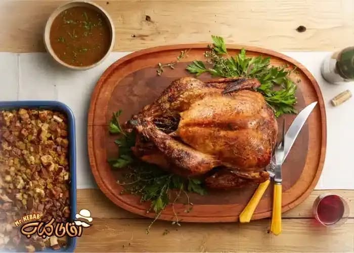طرز تهیه مرغ شکم پر شمالی