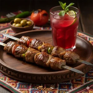 نوشیدنی محلی با کباب