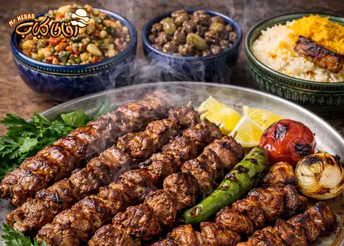 کباب محلی گیلان همراه باهفت بیجار در بهترین رستوران لاهیجان آقای کباب