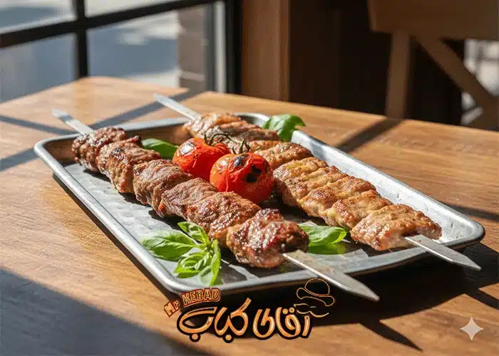 مقایسه تصویری تفاوت کباب چنجه و برگ در کنار هم