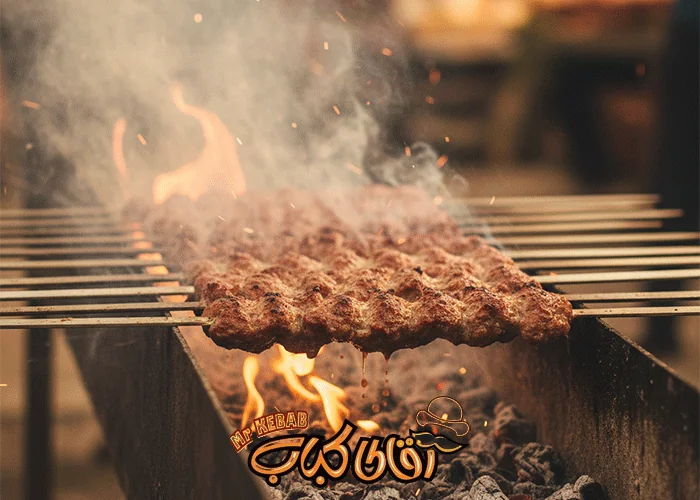 کباب کوبیده روی منقل ذغالی - پخت کباب رستورانی در منزل